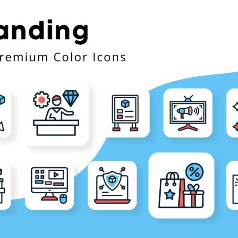 Branding Minimal Color Icons cover image.