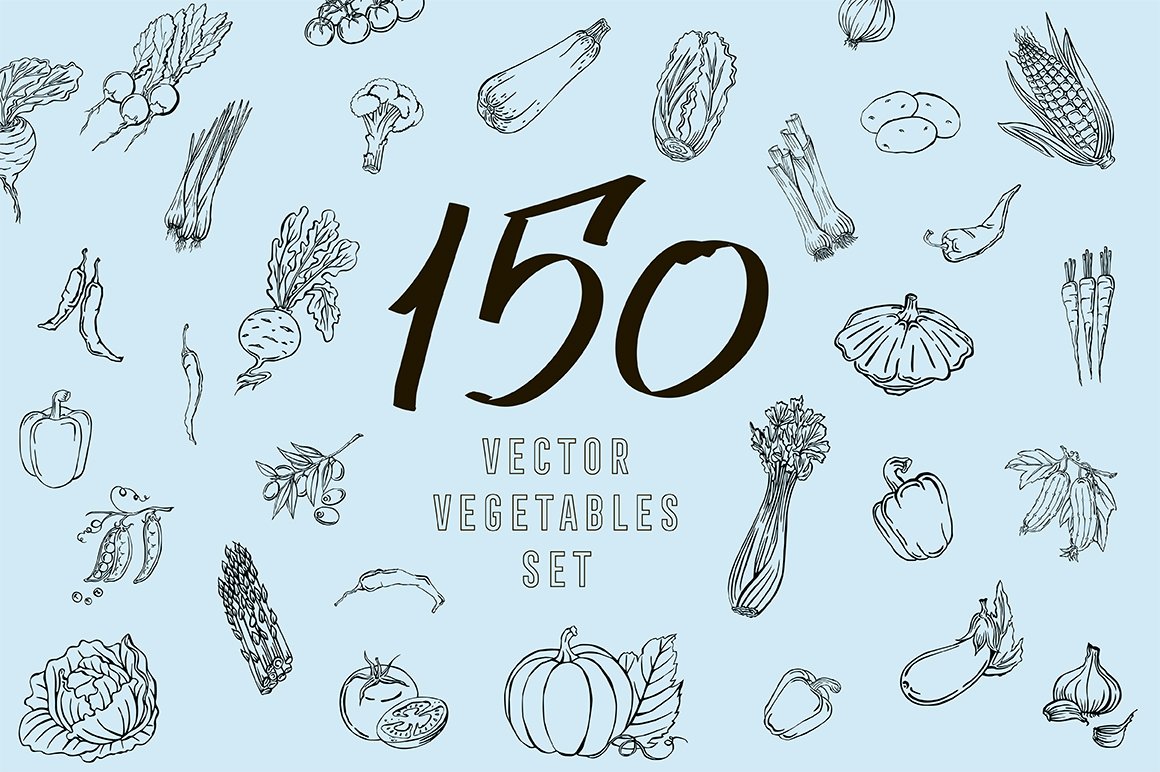 Vector vegetables cover image.