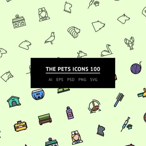 The Pets Icons 100 cover image.