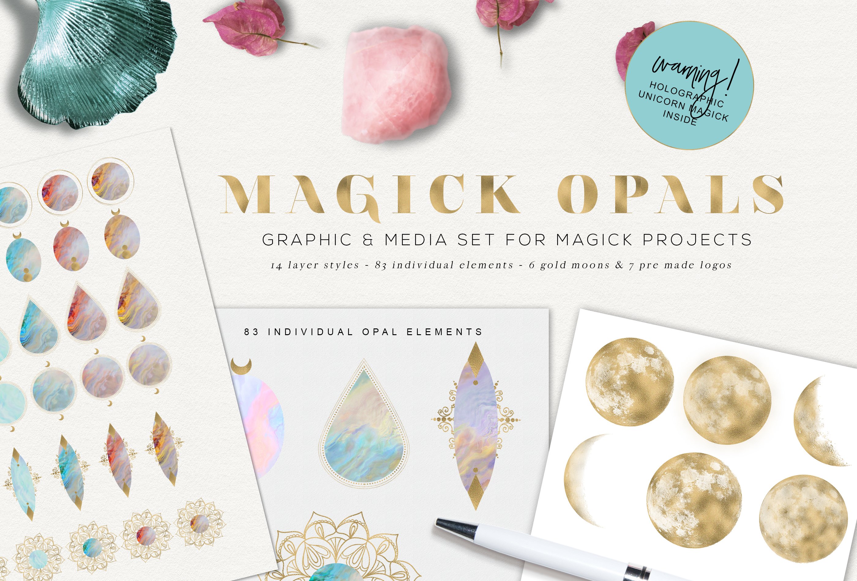 Magick Opals - graphic set cover image.