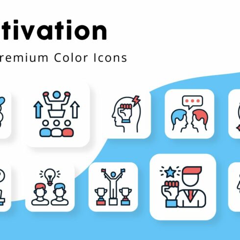 Motivation Minimal Color Icons cover image.
