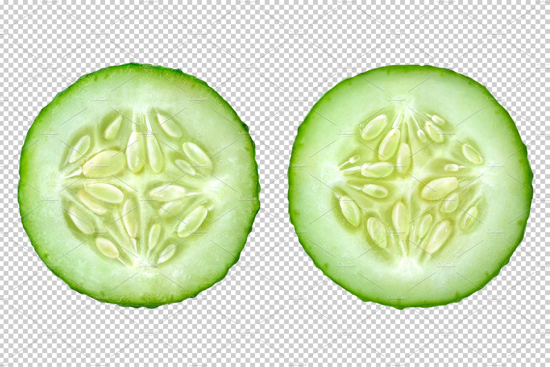 Two slices of cucumber preview image.