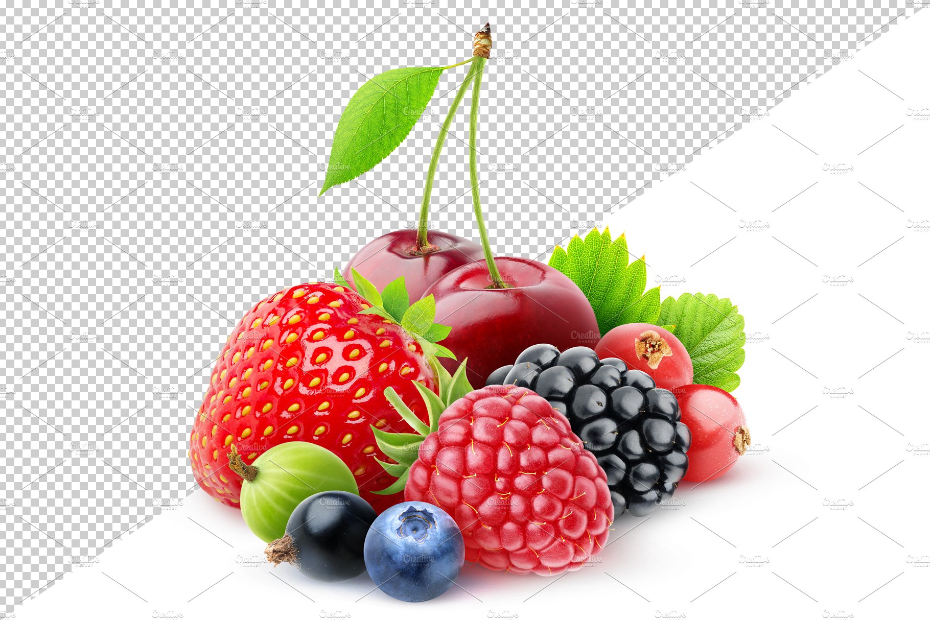 Berries in a pile preview image.