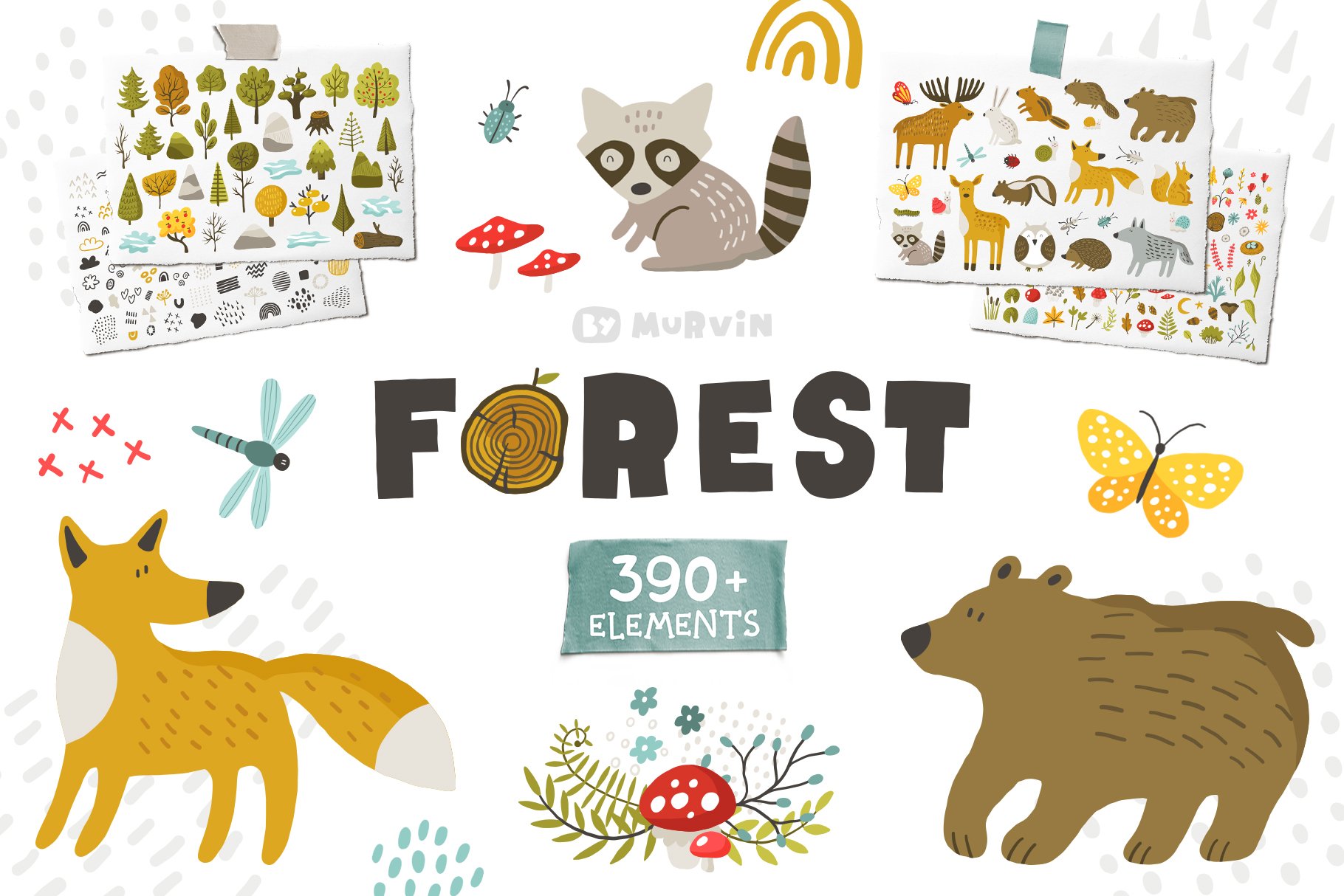 Forest animals collection cover image.