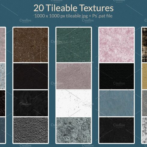 20 Tileable textures cover image.