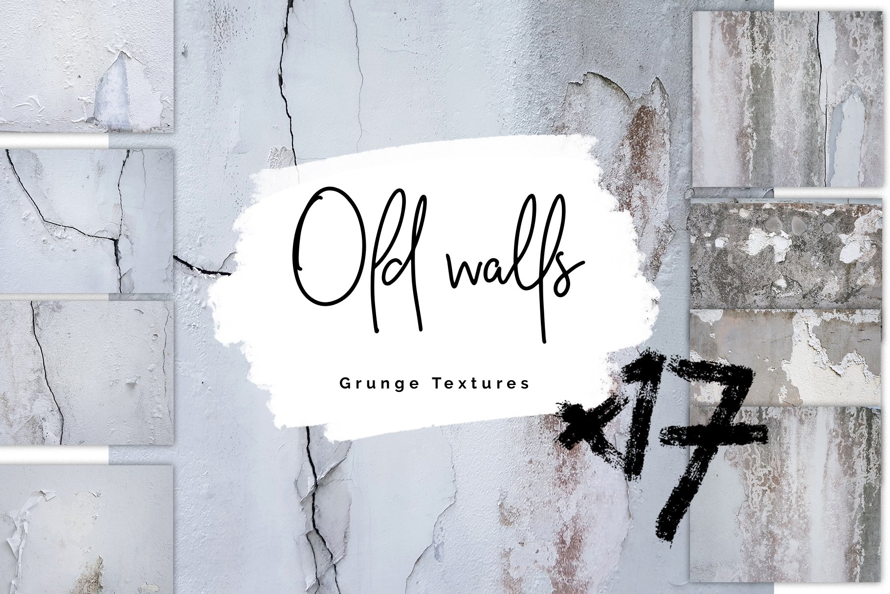 Old Walls Grunge textures cover image.