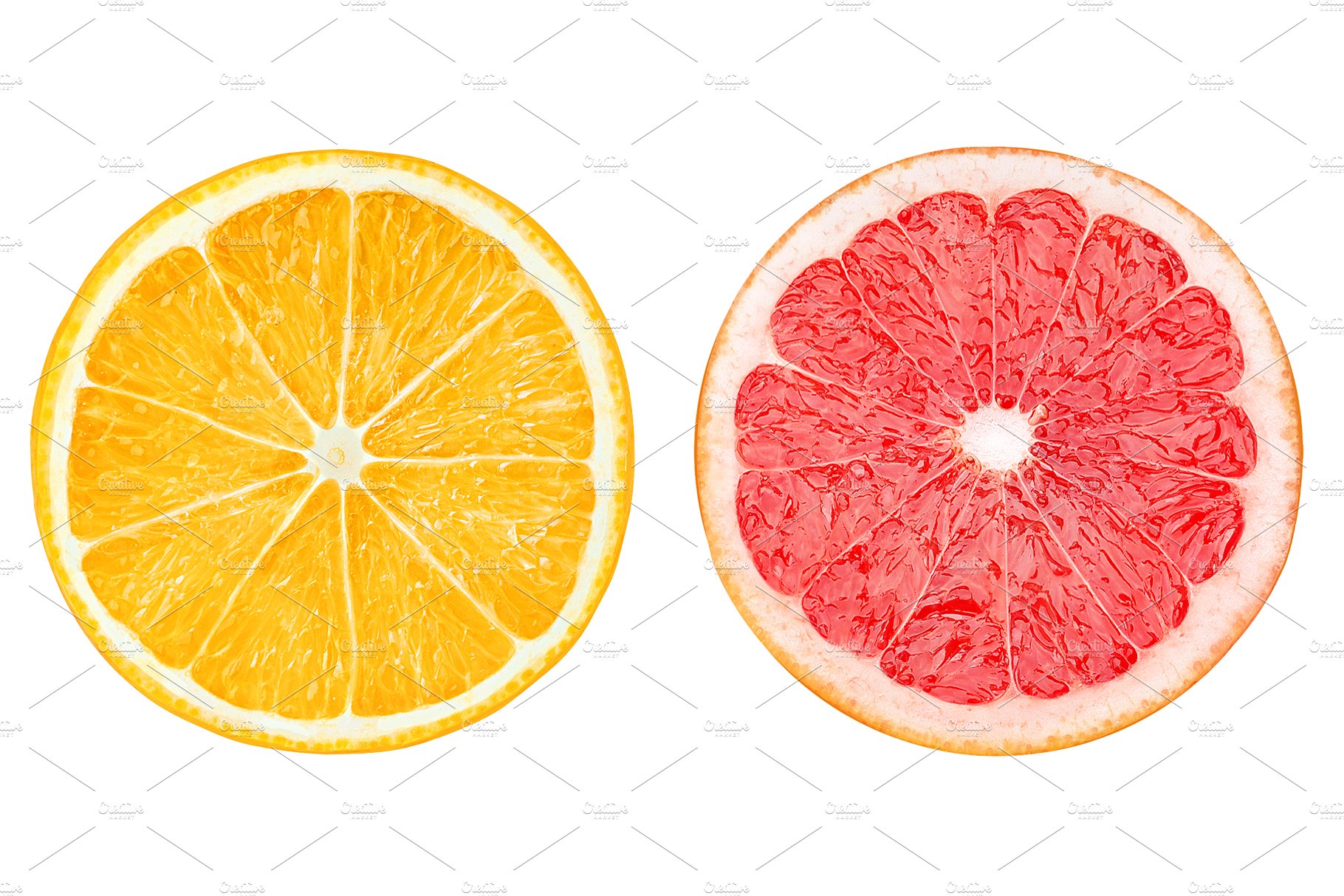 Slices of citrus fruits preview image.