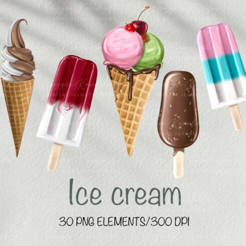 Ice cream clipart cover image.