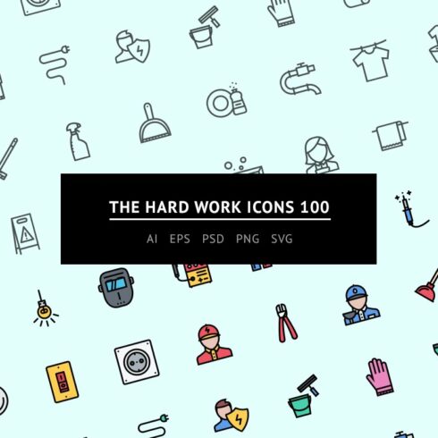 The Hard Work Icons 100 cover image.