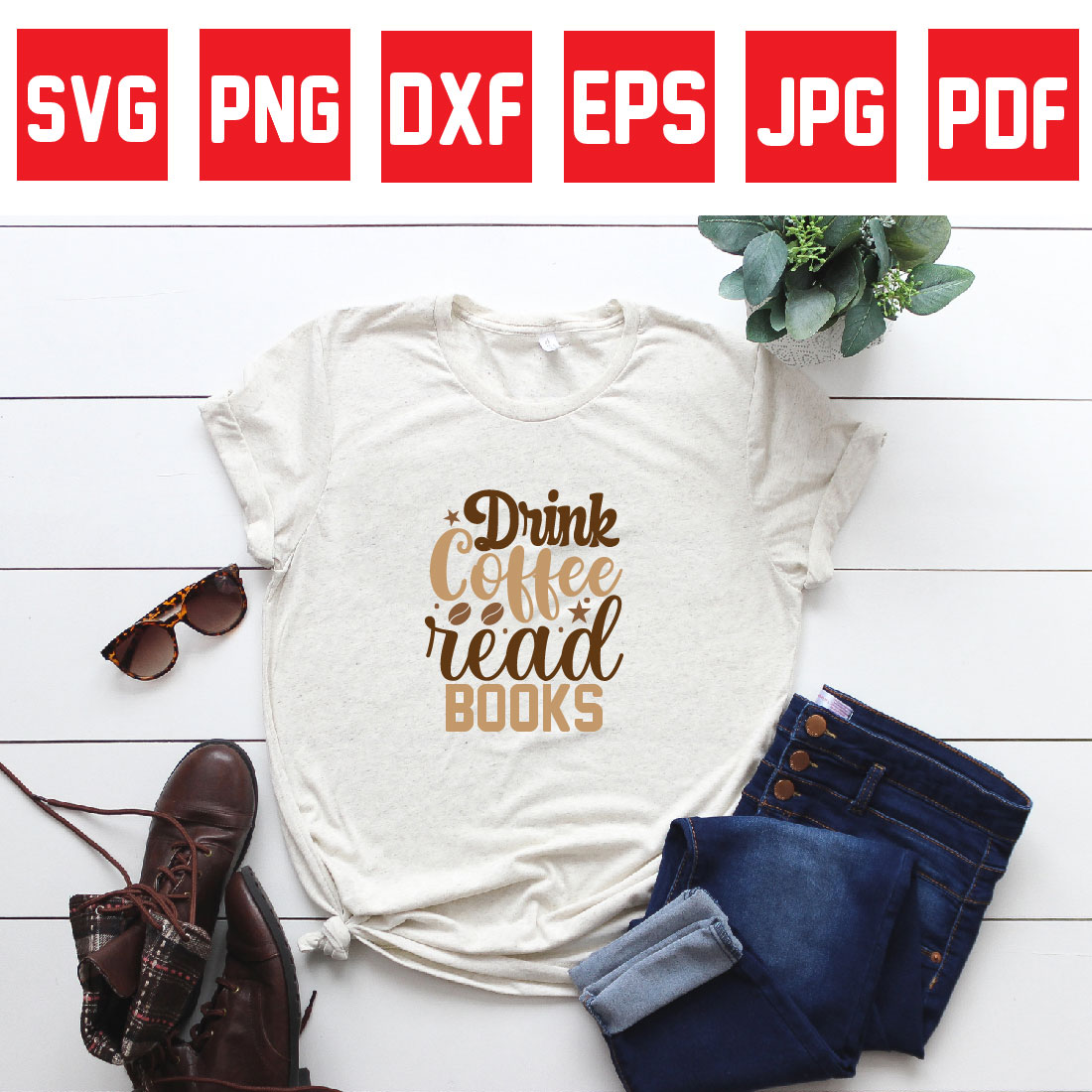 drink coffee read books cover image.