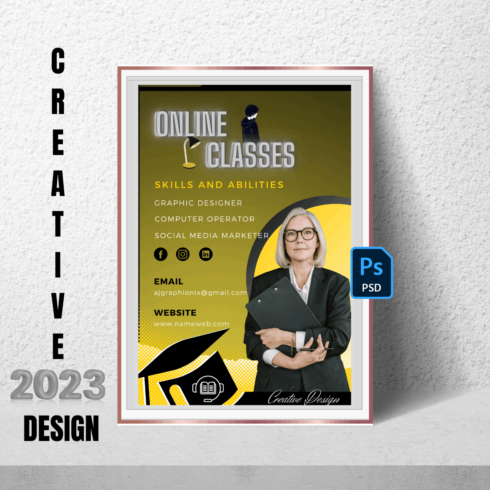Creative flyer design | Promotional minimal advertising business | Ajk Digital Shop cover image.