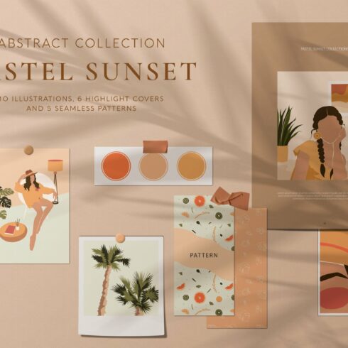Pastel Sunset Abstract Collection cover image.