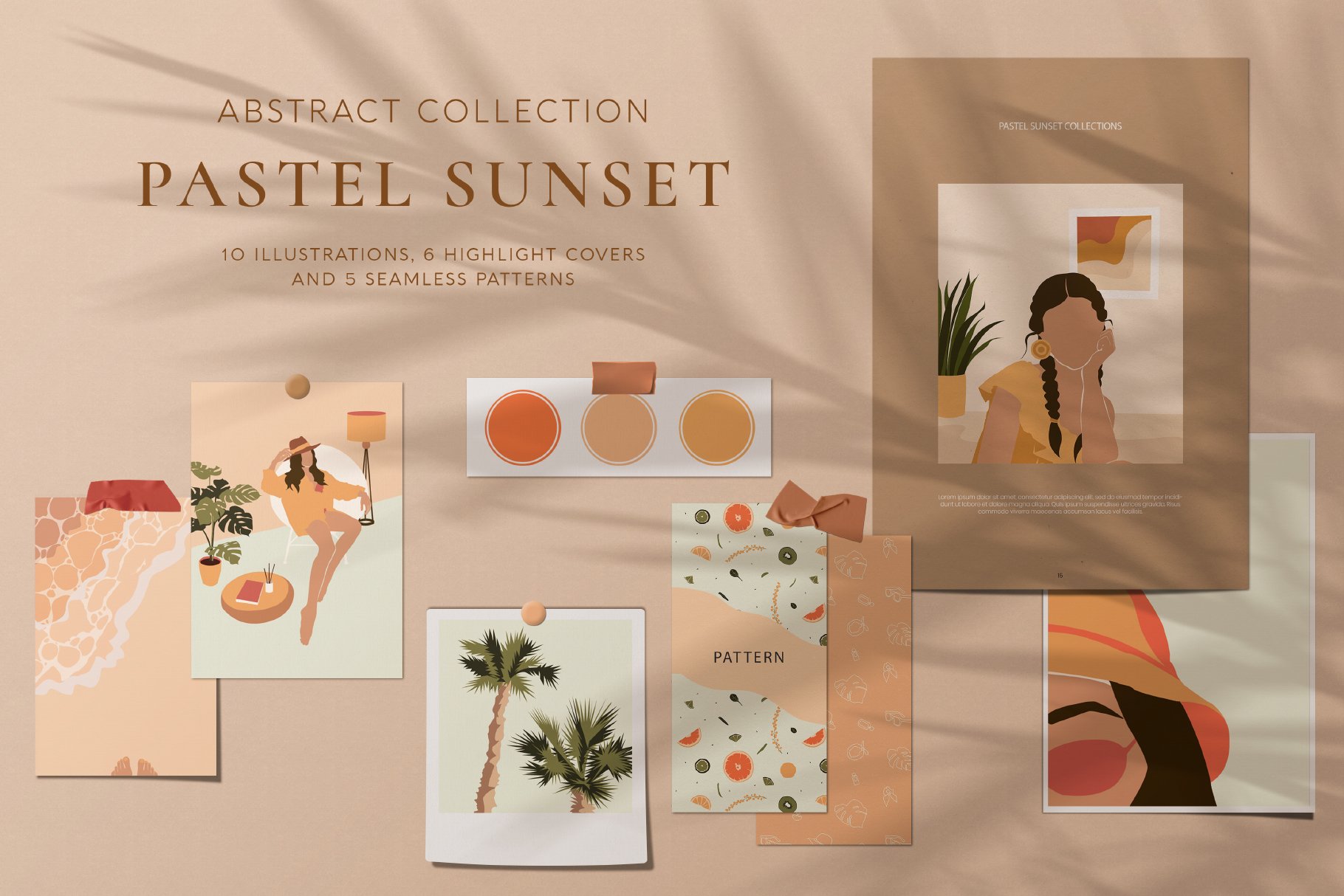 Pastel Sunset Abstract Collection cover image.