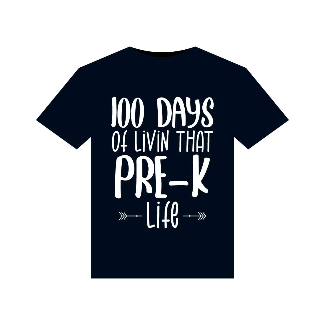 100 Days Of School T-Shirts Design preview image.