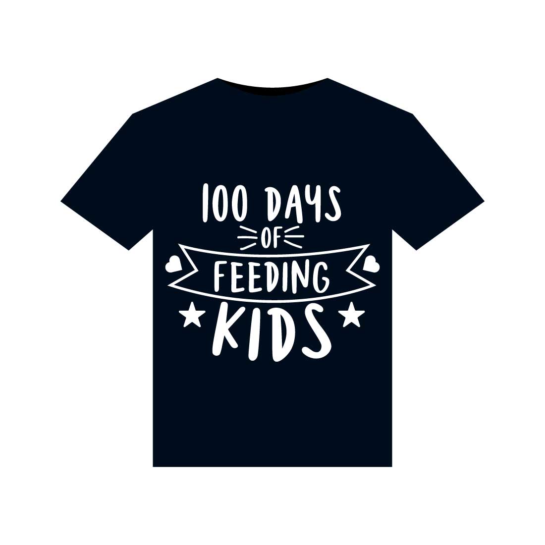 100 Days Of School T-Shirts Design preview image.