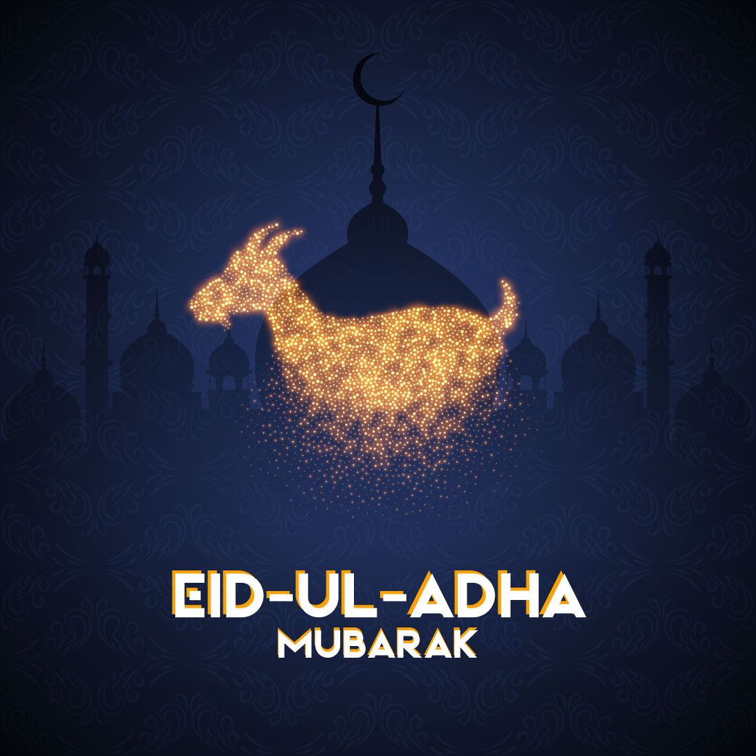 Eid-ul-Adha banner and Poster Design Template preview image.