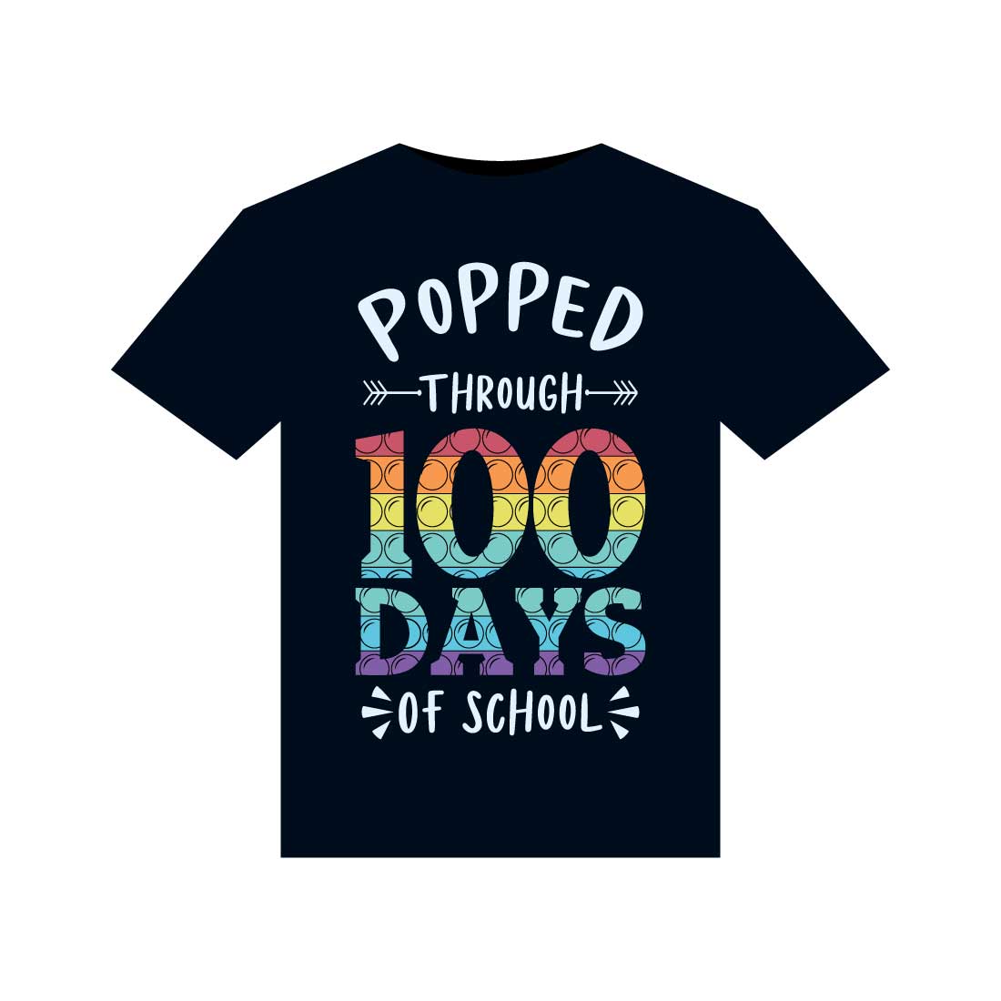 100 Days Of School T-Shirts Design preview image.