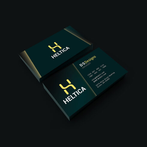 Luxury business card design cover image.