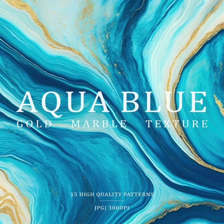 Aqua Blue Marble Textures – MasterBundles