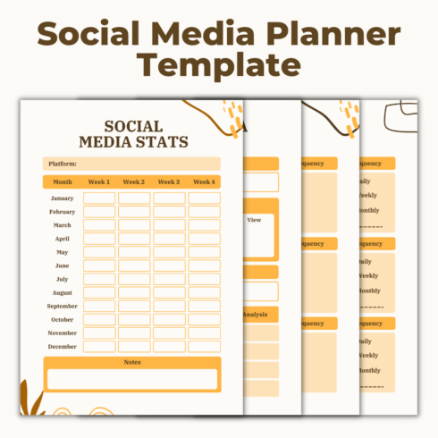 Social Media Planner Canva Template cover image.