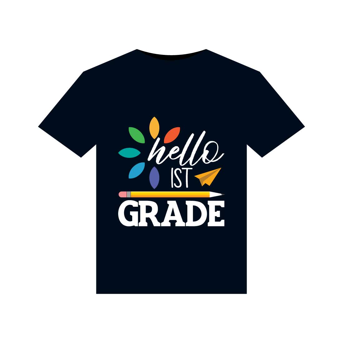 100 days of school T-Shirts design preview image.