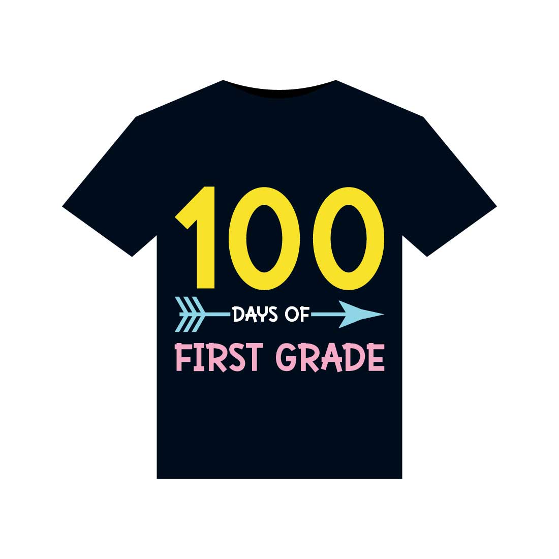 100 Days Of School T-Shirts Design preview image.