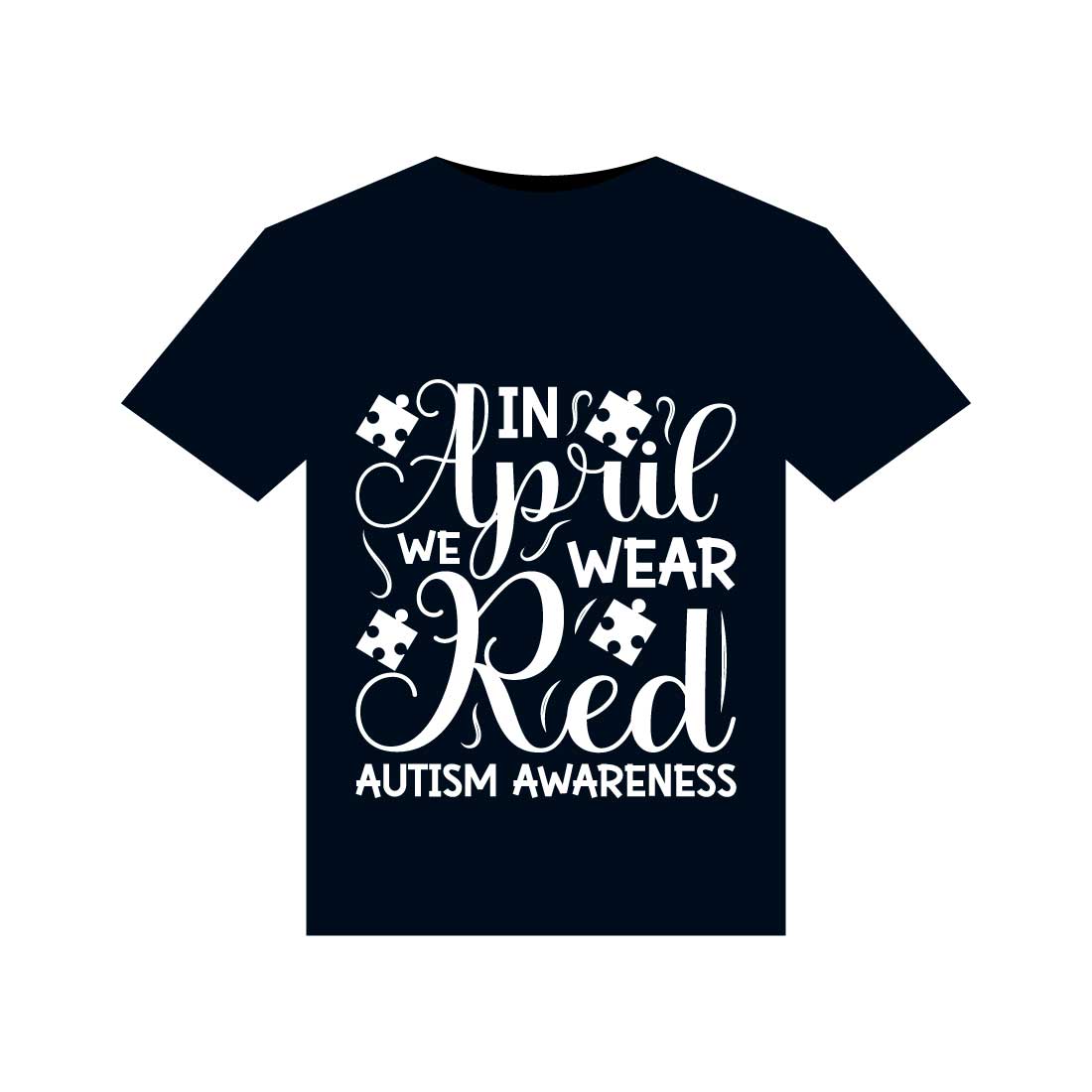 Autism awareness T-Shirts Design preview image.