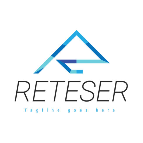 Letter R geometrical logo design cover image.