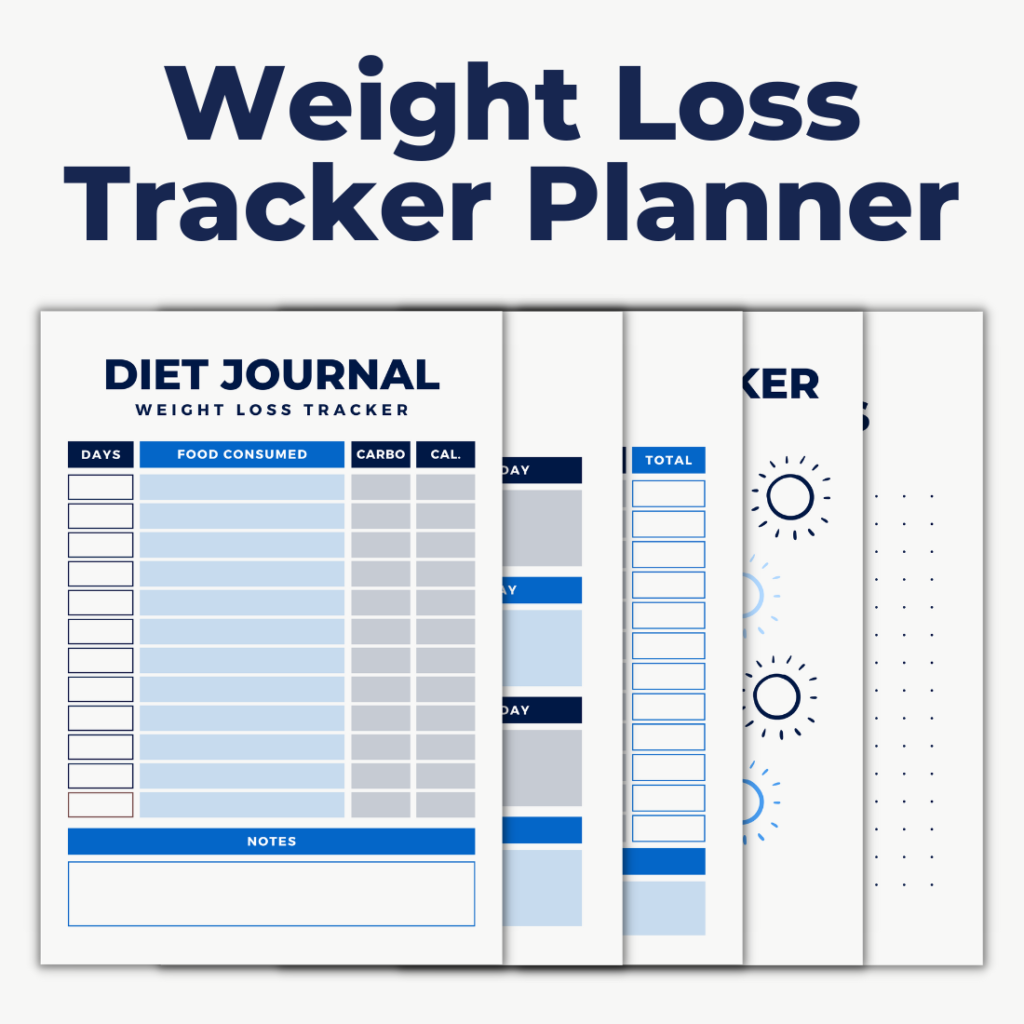 Weight Loss Tracker Planner Template MasterBundles