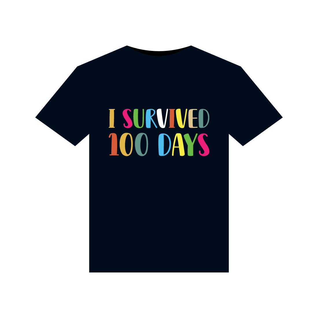 100 Days Of School T-Shirts Design preview image.