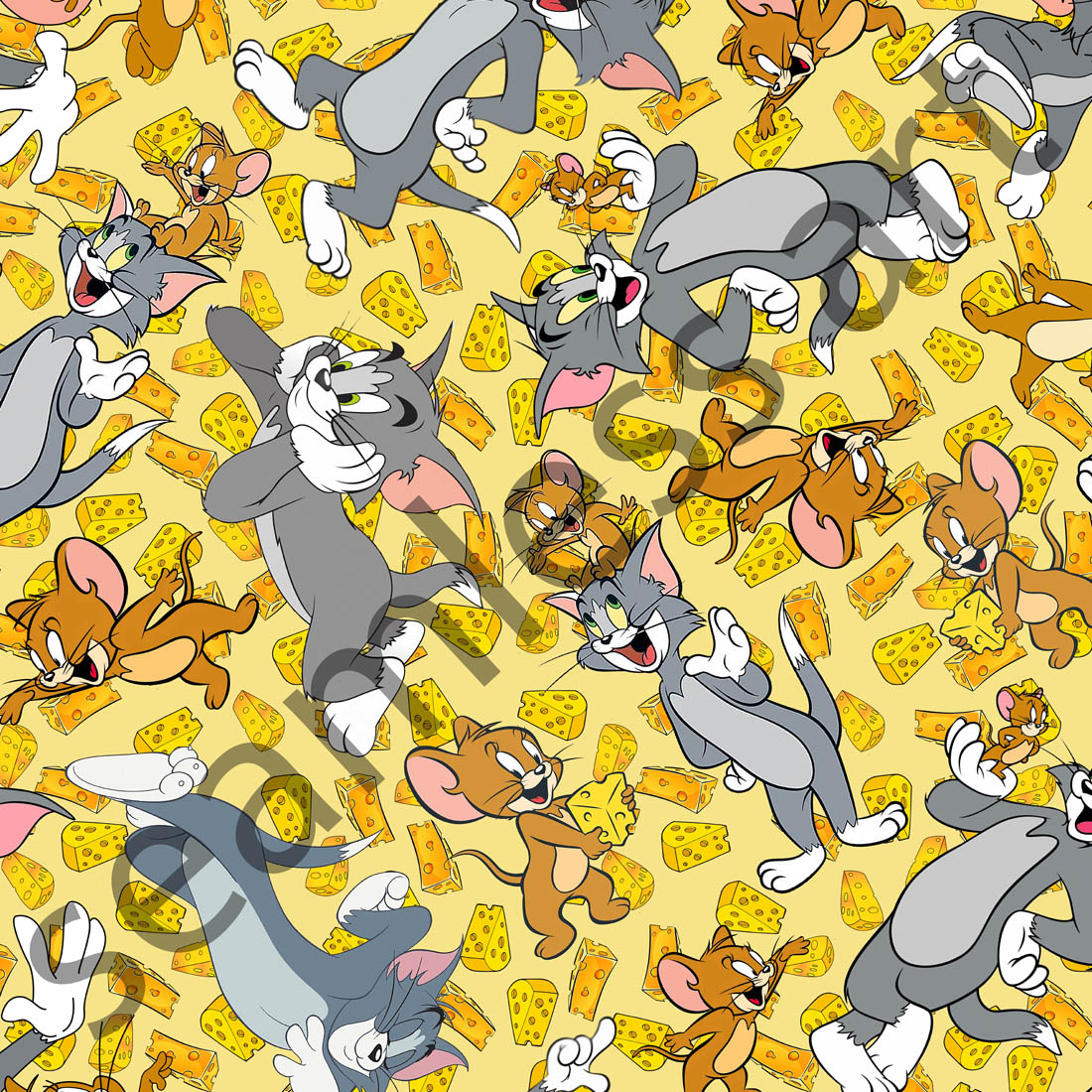 Cartoon tom and jerry seamless graphic design cover image.