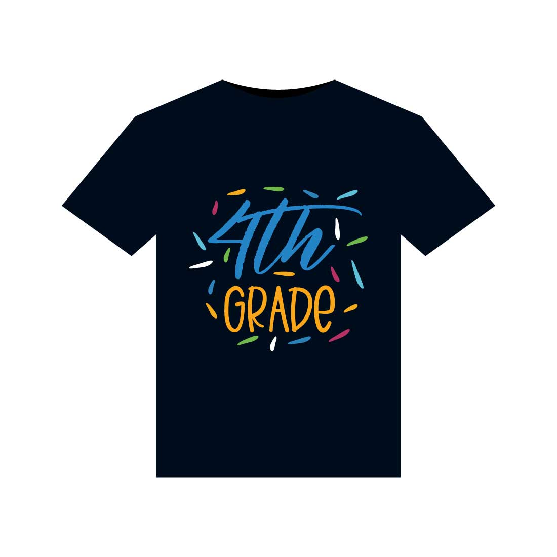 100 days of school T-Shirts design preview image.