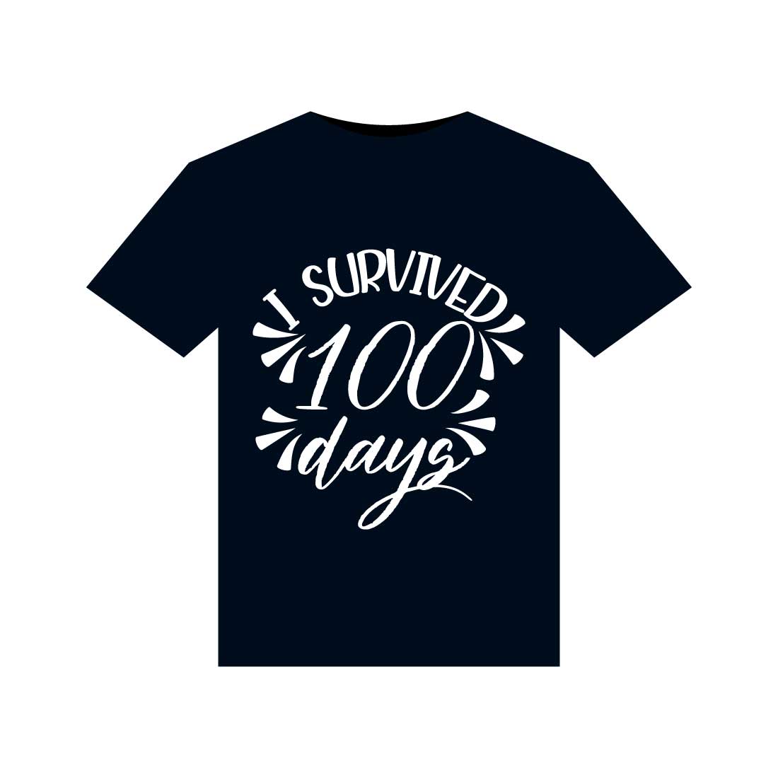 100 Days Of School T-Shirts Design preview image.