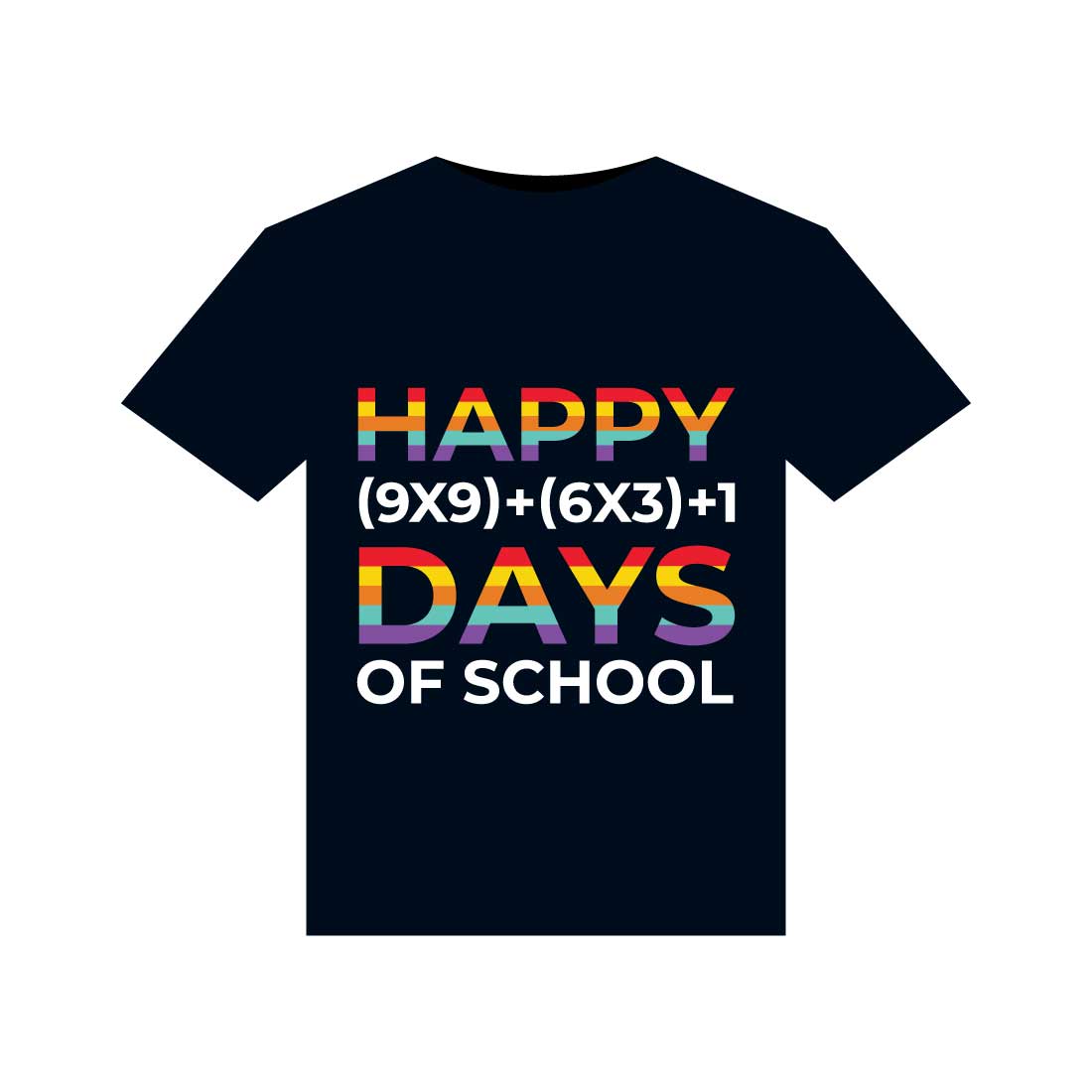 100 Days Of School T-Shirts Design preview image.