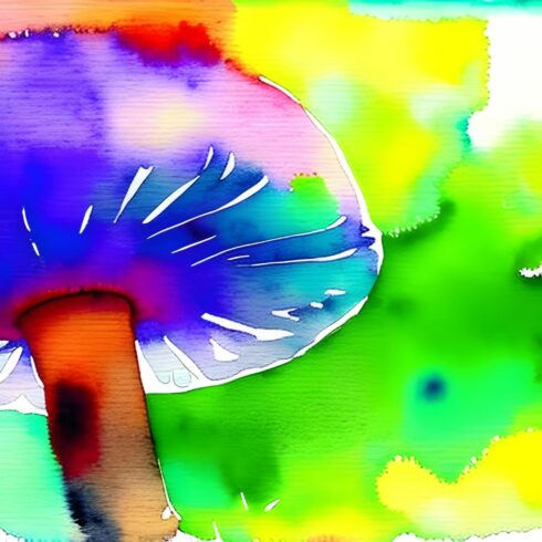 4 background images mushroom-style with watercolour look cover image.