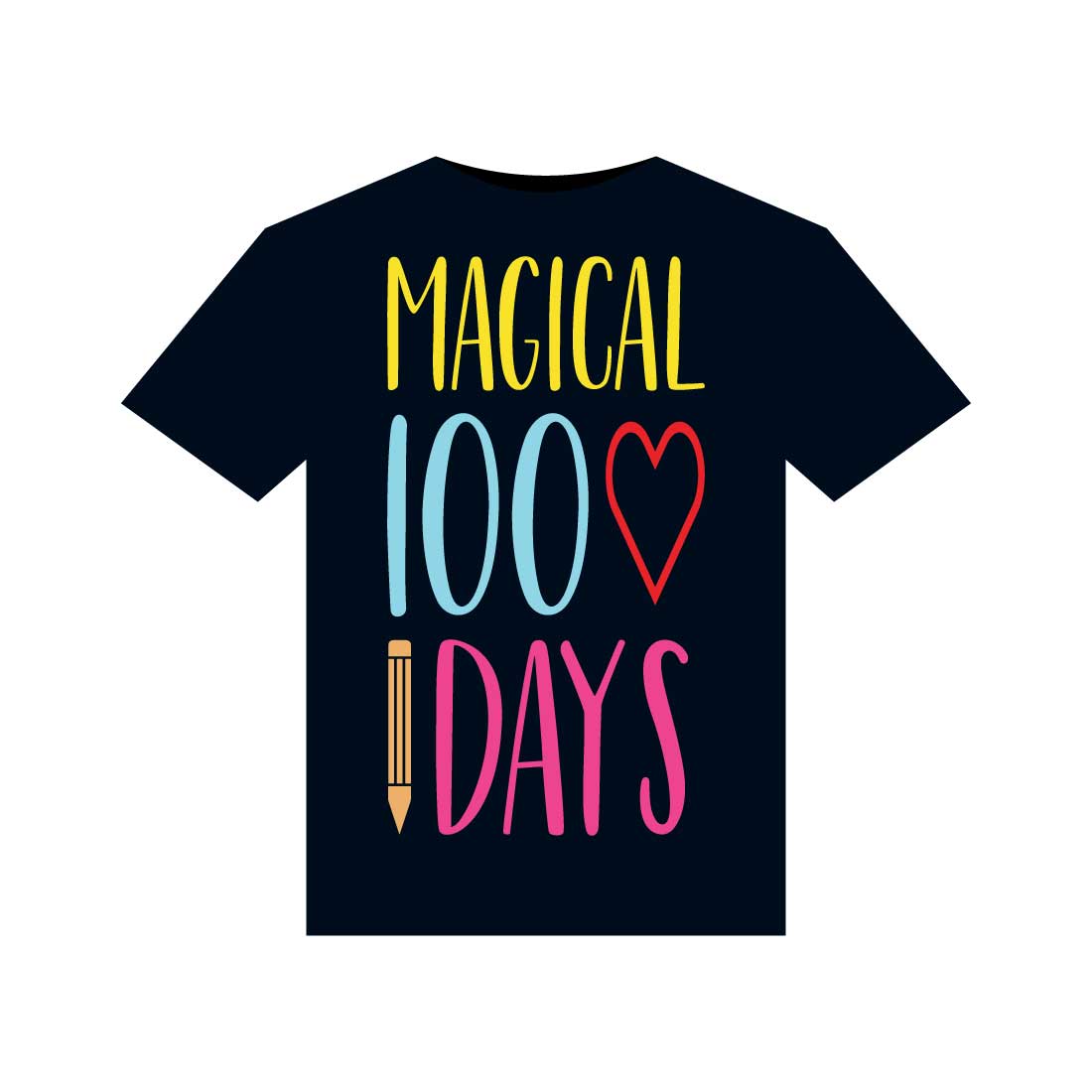 100 Days Of School T-Shirts Design cover image.