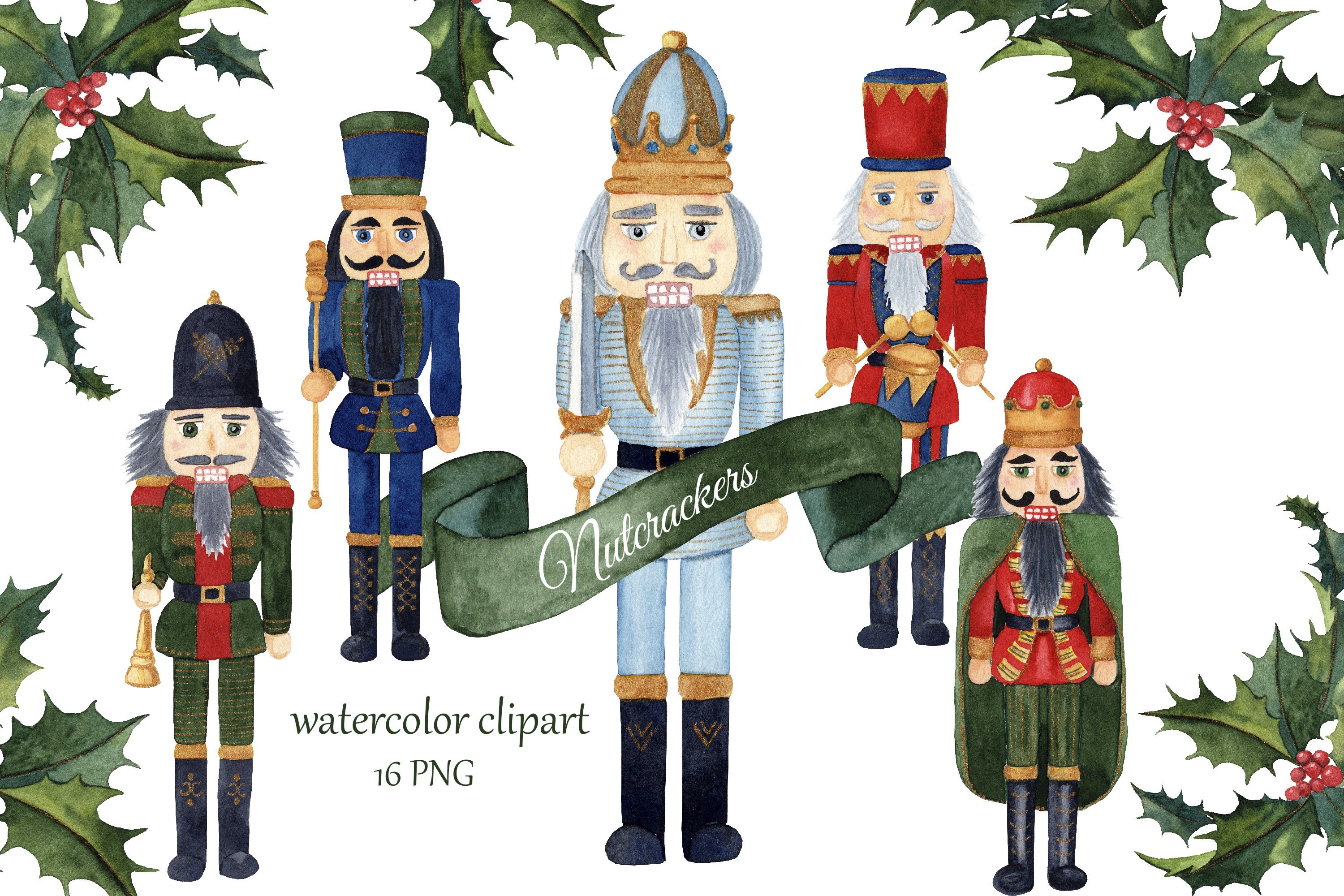 Watercolor Christmas Nutcrackers cover image.