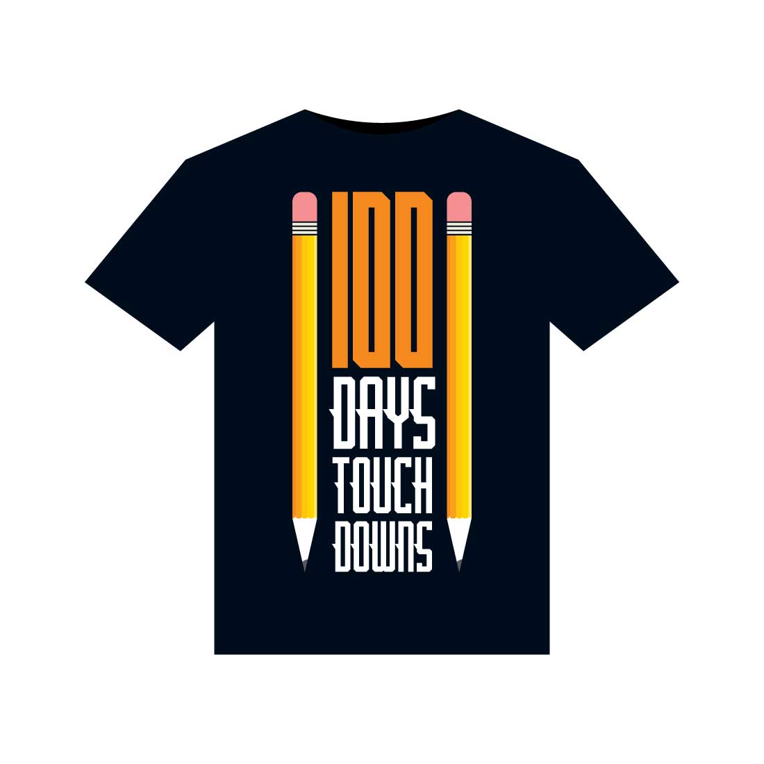 100 Days Of School T-Shirts Design preview image.