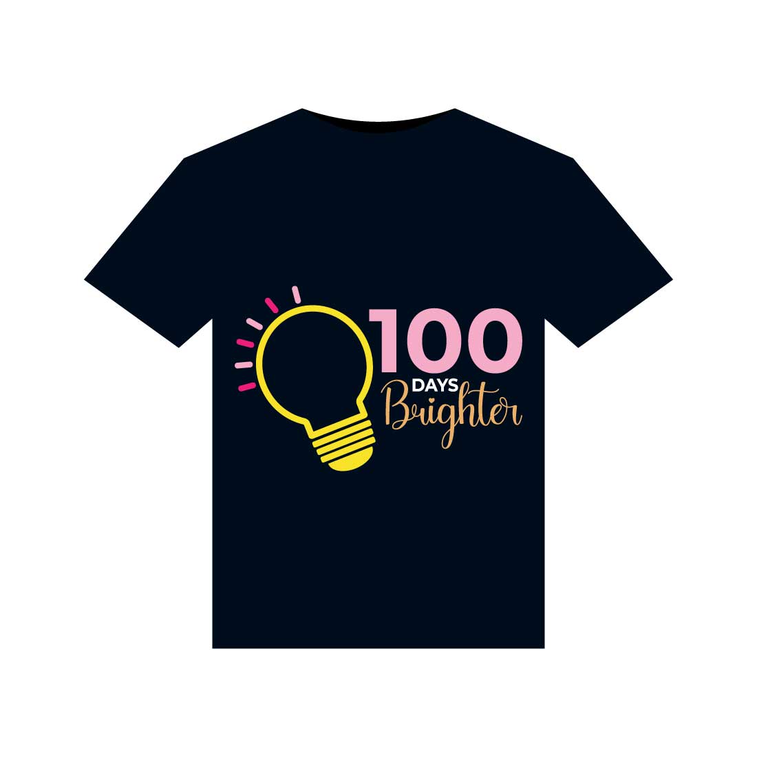 100 Days Of School T-Shirts Design preview image.