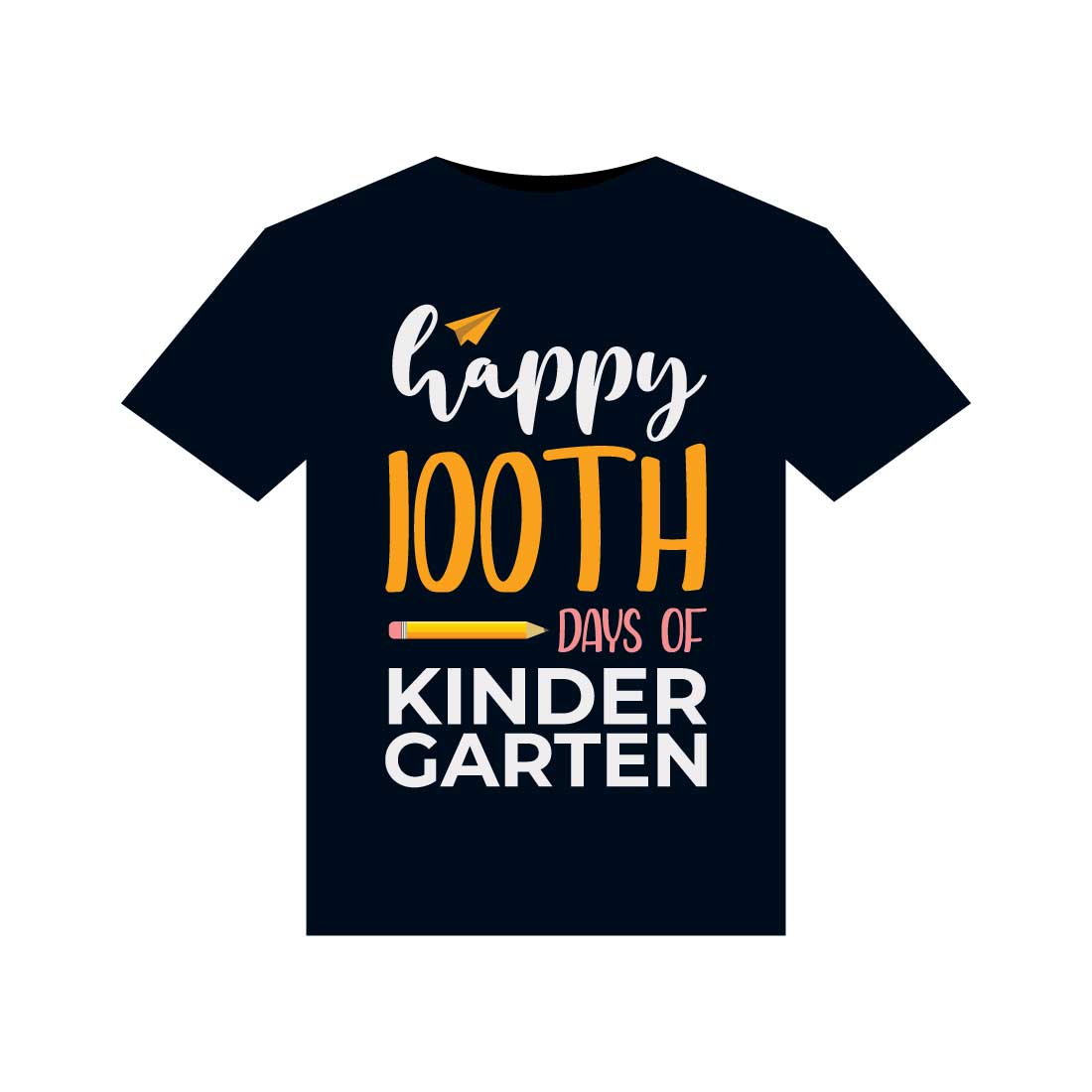 100 Days Of School T-Shirts Design preview image.