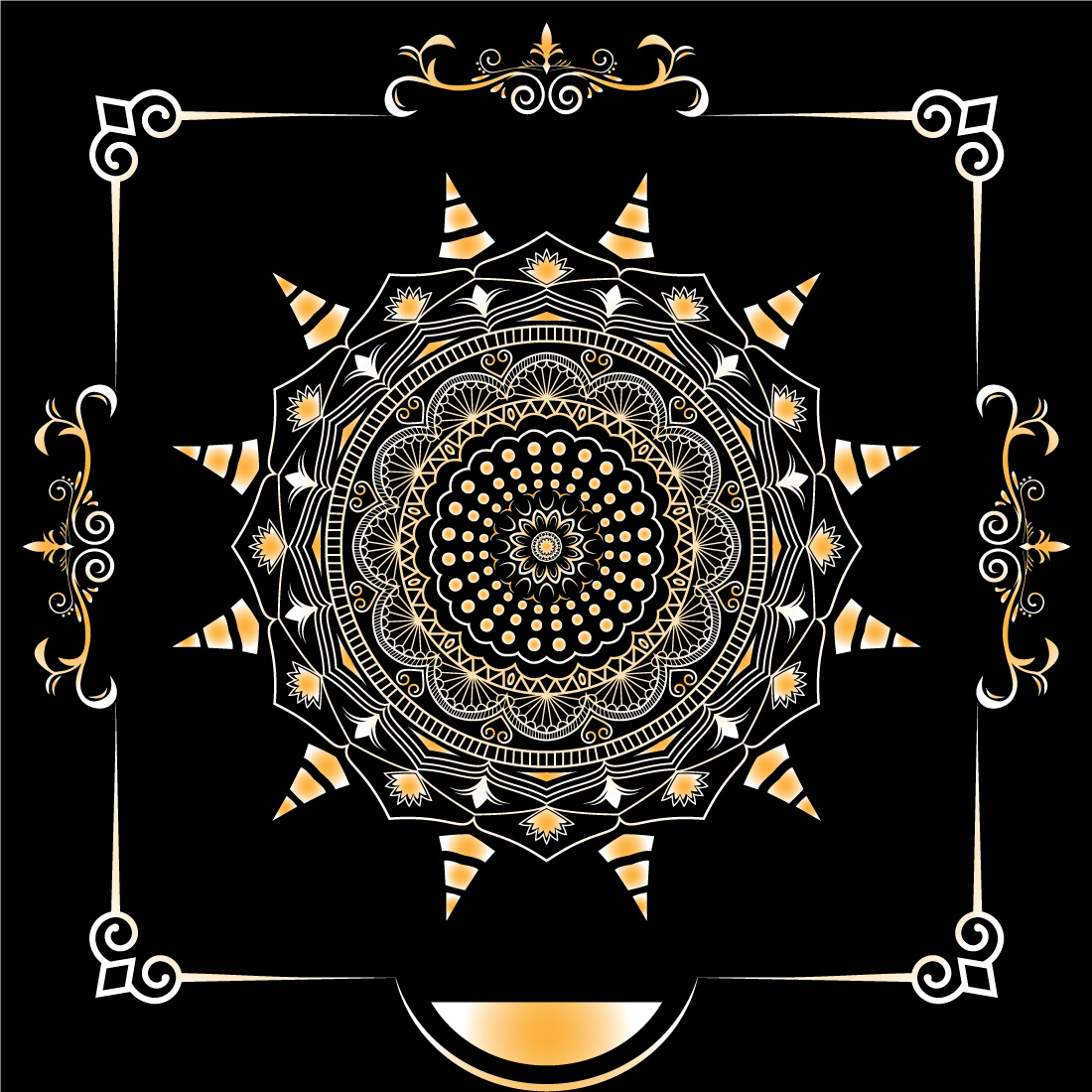 02 Luxury Mandala Design Template cover image.