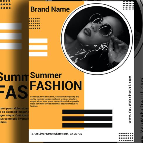 Fashion poster design cover image.