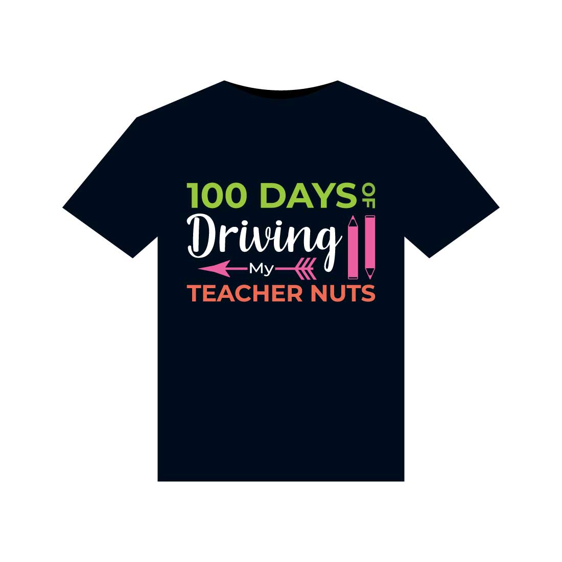 100 Days Of School T-Shirts Design preview image.