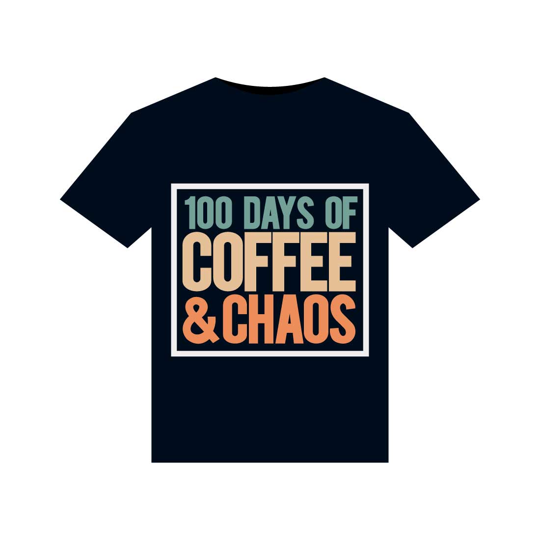 100 days of school T-Shirts design preview image.