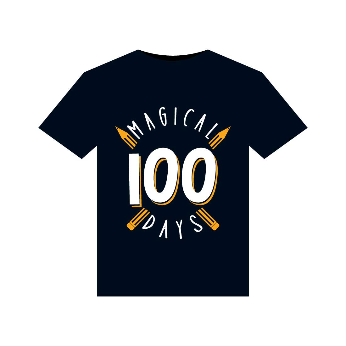 100 Days Of School T-Shirts Design preview image.