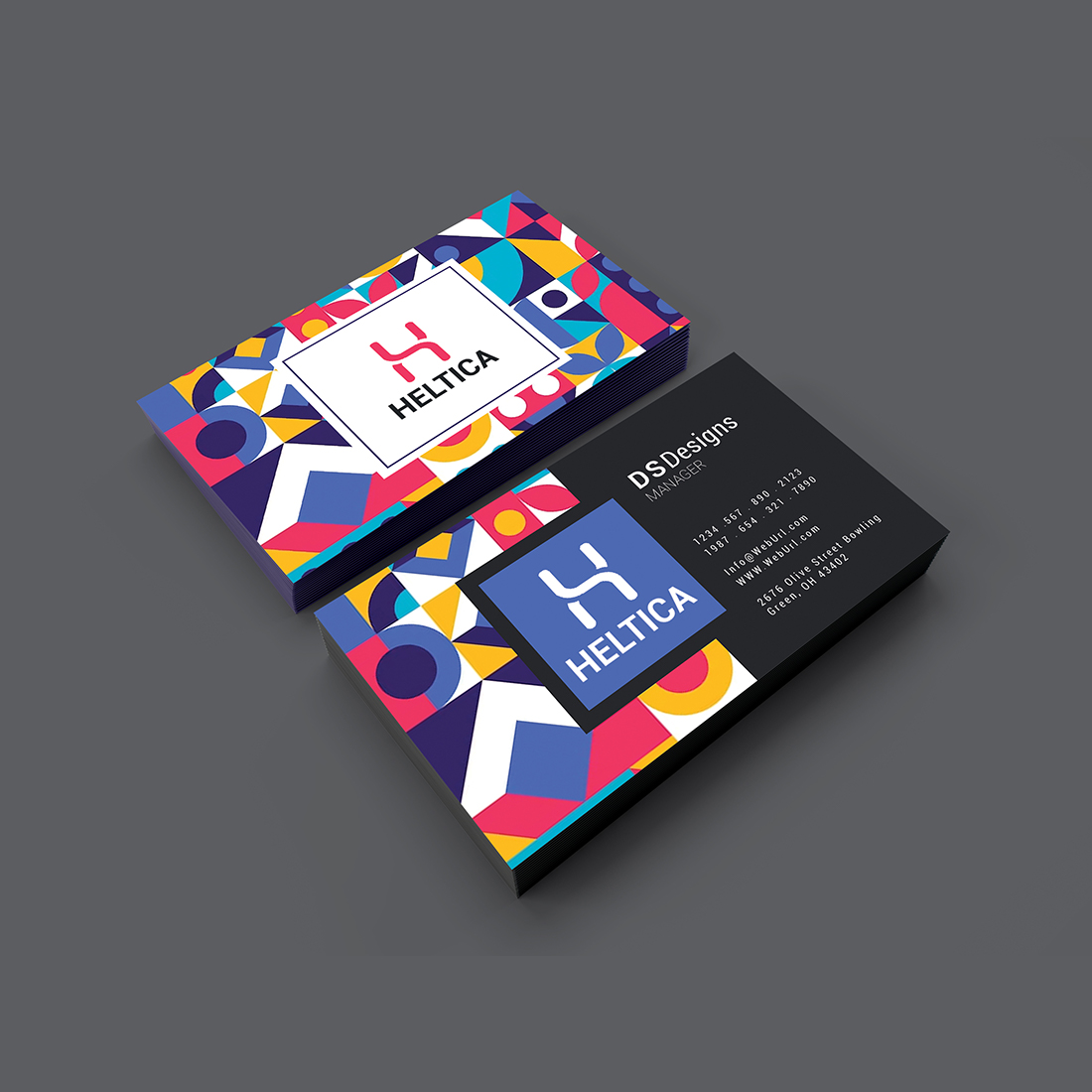 Pattern Business card design cover image.