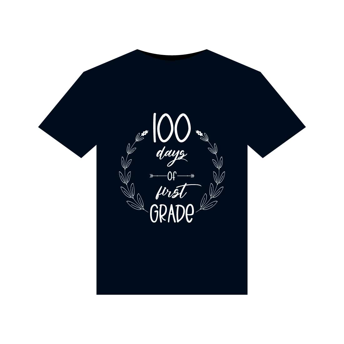 100 days of school T-Shirts design preview image.