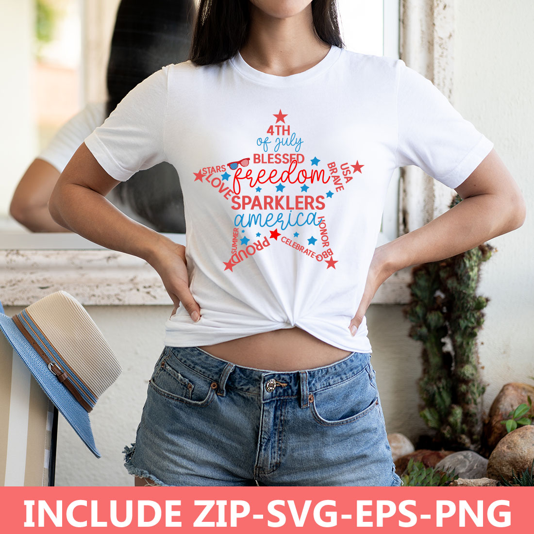 4th of july svgusa star svg,4th of july t-shirt preview image.