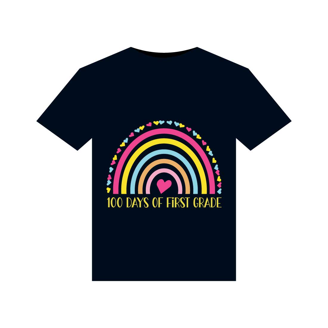 100 Days Of School T-Shirts Design preview image.