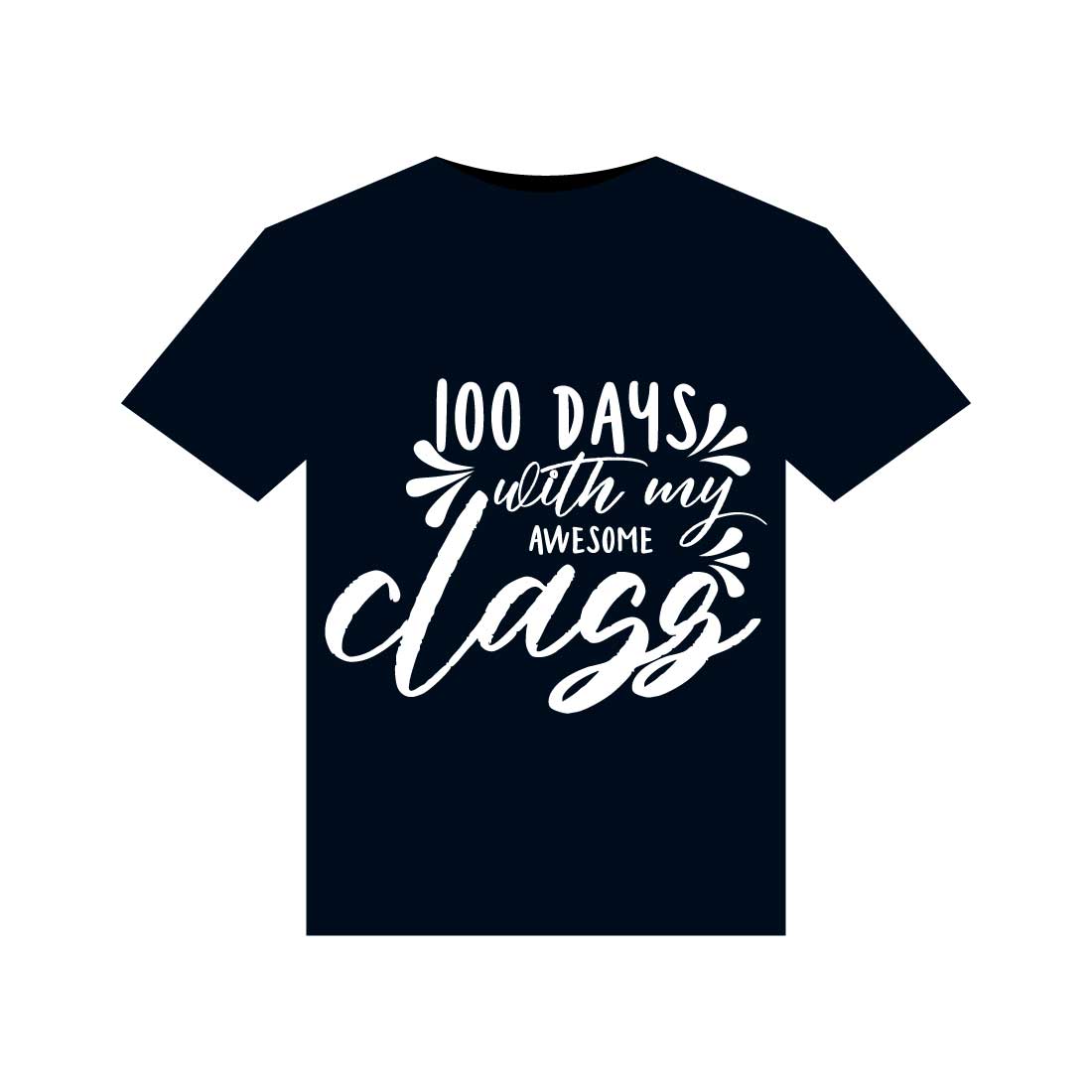 100 Days Of School T-Shirts Design preview image.